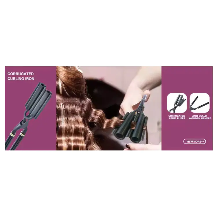 Dubbel Crimper Curling Iron spissats