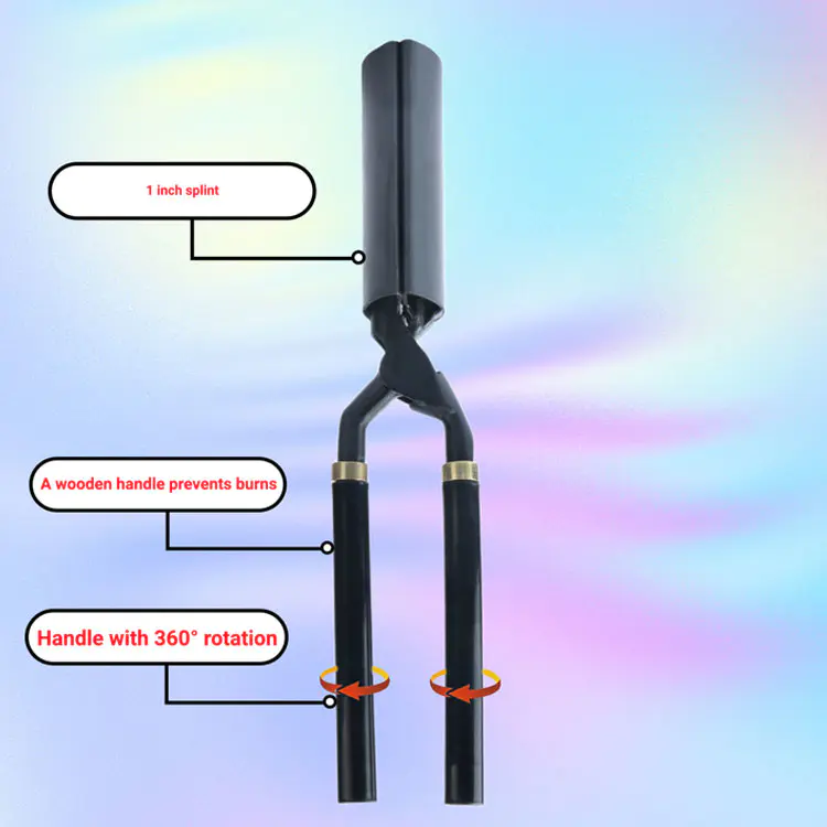 Dubbel Crimper Curling Iron spissats